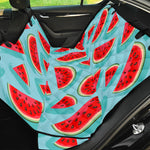 Blue Watermelon Pieces Pattern Print Pet Car Back Seat Cover