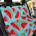 Blue Watermelon Pieces Pattern Print Pet Car Back Seat Cover