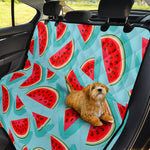 Blue Watermelon Pieces Pattern Print Pet Car Back Seat Cover