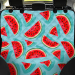 Blue Watermelon Pieces Pattern Print Pet Car Back Seat Cover