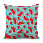 Blue Watermelon Pieces Pattern Print Pillow Cover