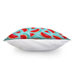 Blue Watermelon Pieces Pattern Print Pillow Cover