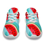 Blue Watermelon Pieces Pattern Print Sport Shoes GearFrost