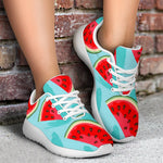 Blue Watermelon Pieces Pattern Print Sport Shoes GearFrost