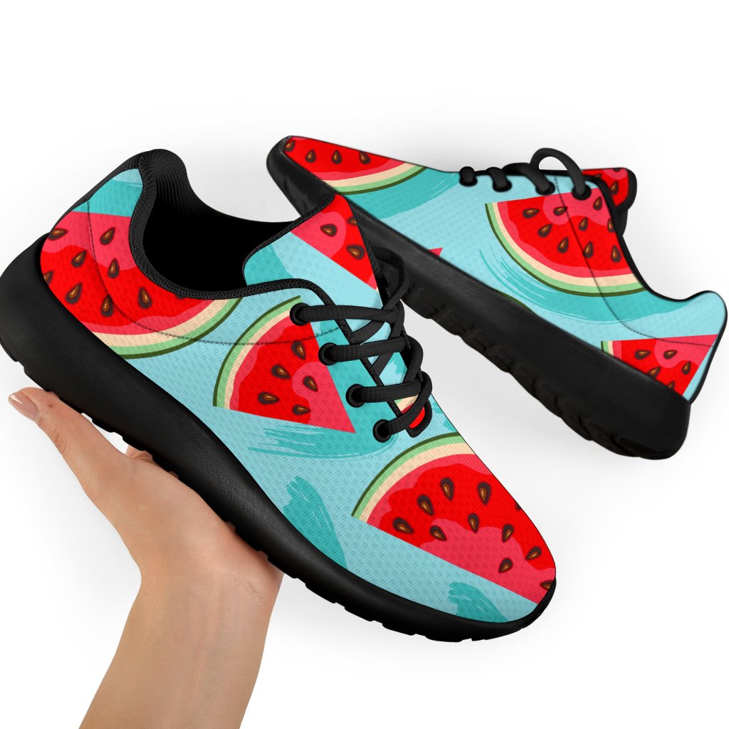 Blue Watermelon Pieces Pattern Print Sport Shoes GearFrost