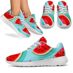 Blue Watermelon Pieces Pattern Print Sport Shoes GearFrost