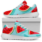 Blue Watermelon Pieces Pattern Print Sport Shoes GearFrost