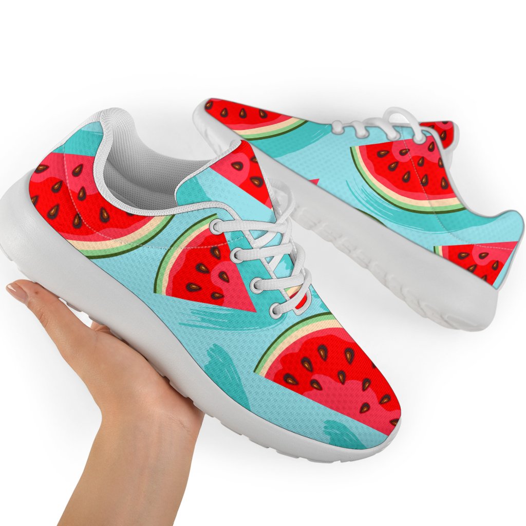 Blue Watermelon Pieces Pattern Print Sport Shoes GearFrost