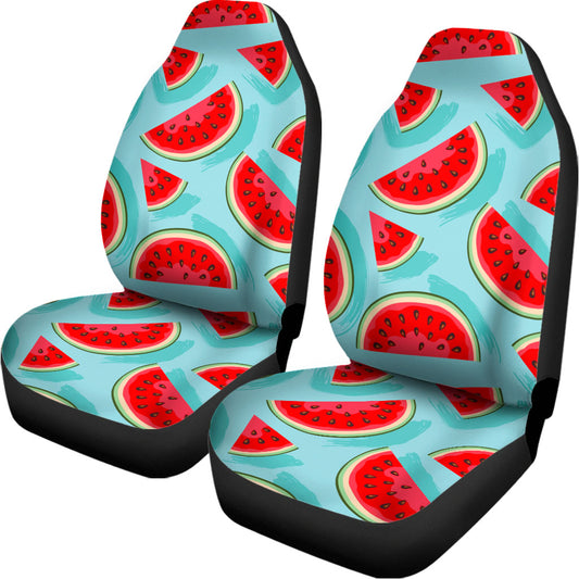 Blue Watermelon Pieces Pattern Print Universal Fit Car Seat Covers