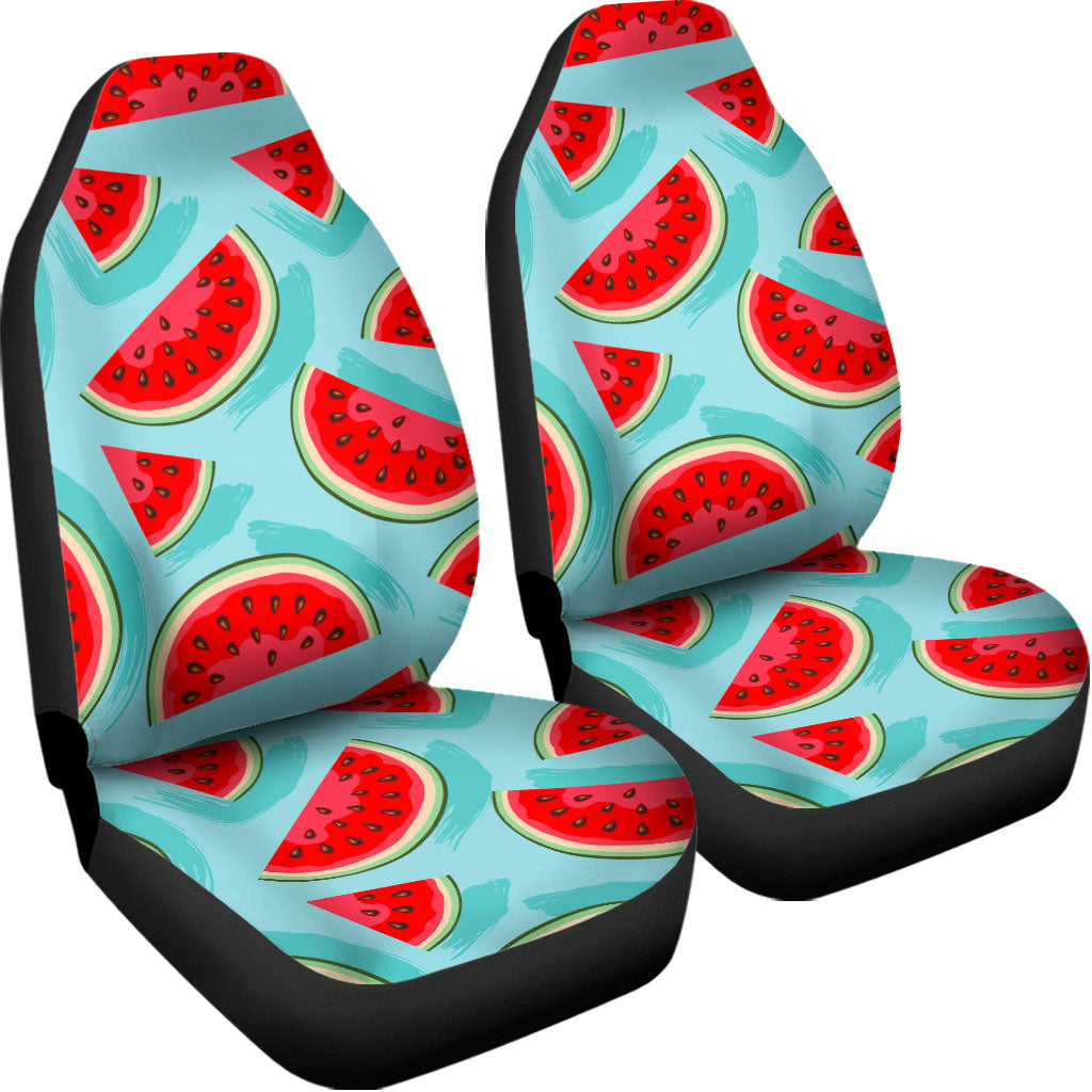 Blue Watermelon Pieces Pattern Print Universal Fit Car Seat Covers