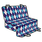 Blue White And Red Argyle Pattern Print Pet Car Back Seat Cover