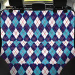 Blue White And Red Argyle Pattern Print Pet Car Back Seat Cover