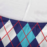 Blue White And Red Argyle Pattern Print Sofa Cover