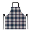 Blue White And Red Tartan Pattern Print Apron