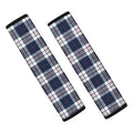 Blue White And Red Tartan Pattern Print Car Seat Belt Covers