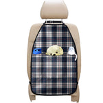 Blue White And Red Tartan Pattern Print Car Seat Organizers