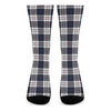 Blue White And Red Tartan Pattern Print Crew Socks