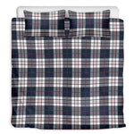 Blue White And Red Tartan Pattern Print Duvet Cover Bedding Set