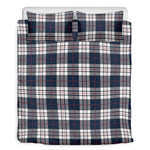 Blue White And Red Tartan Pattern Print Duvet Cover Bedding Set