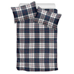 Blue White And Red Tartan Pattern Print Duvet Cover Bedding Set