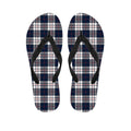 Blue White And Red Tartan Pattern Print Flip Flops