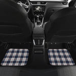 Blue White And Red Tartan Pattern Print Front and Back Car Floor Mats