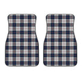 Blue White And Red Tartan Pattern Print Front Car Floor Mats