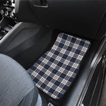 Blue White And Red Tartan Pattern Print Front Car Floor Mats