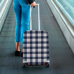 Blue White And Red Tartan Pattern Print Luggage Cover