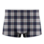 Blue White And Red Tartan Pattern Print Men's Boxer Briefs