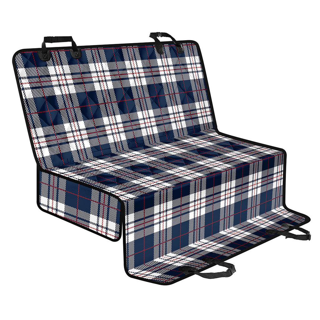 Blue White And Red Tartan Pattern Print Pet Car Back Seat Cover