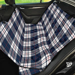 Blue White And Red Tartan Pattern Print Pet Car Back Seat Cover
