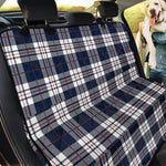 Blue White And Red Tartan Pattern Print Pet Car Back Seat Cover