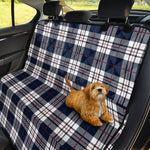 Blue White And Red Tartan Pattern Print Pet Car Back Seat Cover