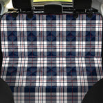 Blue White And Red Tartan Pattern Print Pet Car Back Seat Cover