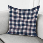 Blue White And Red Tartan Pattern Print Pillow Cover