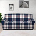 Blue White And Red Tartan Pattern Print Sofa Cover