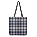 Blue White And Red Tartan Pattern Print Tote Bag