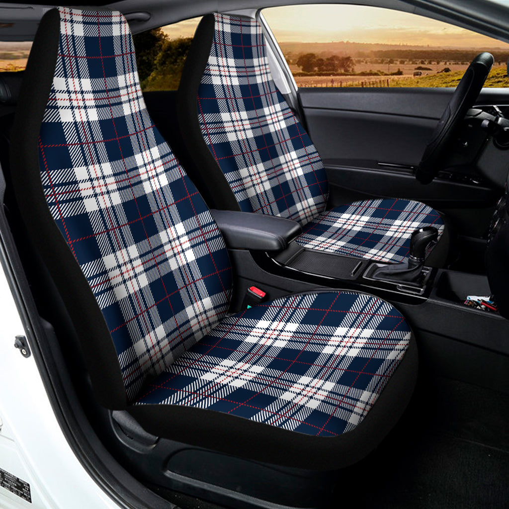 Blue White And Red Tartan Pattern Print Universal Fit Car Seat Covers