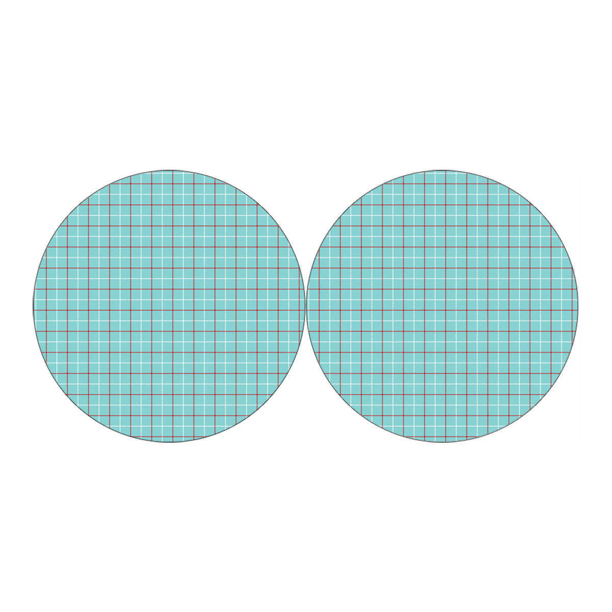 Blue White And Red Tattersall Print Car Coasters