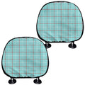 Blue White And Red Tattersall Print Car Headrest Covers
