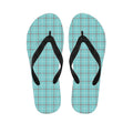 Blue White And Red Tattersall Print Flip Flops