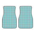 Blue White And Red Tattersall Print Front Car Floor Mats