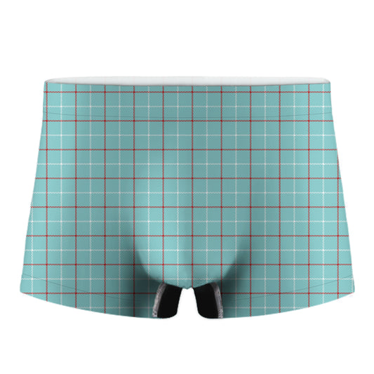 Blue White And Red Tattersall Print Men's Boxer Briefs
