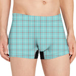 Blue White And Red Tattersall Print Men's Boxer Briefs