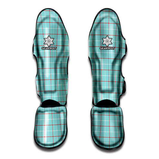 Blue White And Red Tattersall Print Muay Thai Shin Guard