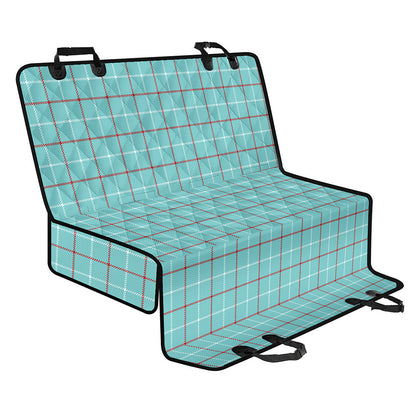 Blue White And Red Tattersall Print Pet Car Back Seat Cover