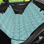 Blue White And Red Tattersall Print Pet Car Back Seat Cover
