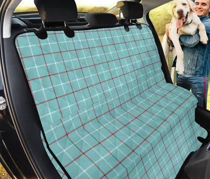 Blue White And Red Tattersall Print Pet Car Back Seat Cover