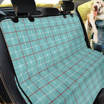 Blue White And Red Tattersall Print Pet Car Back Seat Cover
